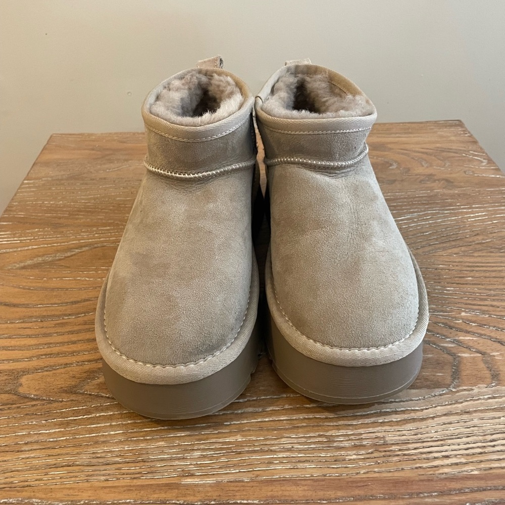 Beau Today Peru Platform Suede Ankle Boots Size 39 - Picture 3 of 5